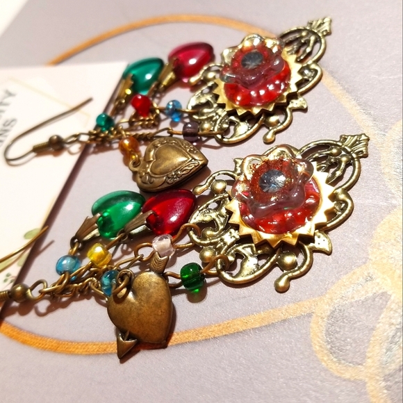 LONG FEMININE MzMax Resin Designs Earrings - Picture 2 of 7